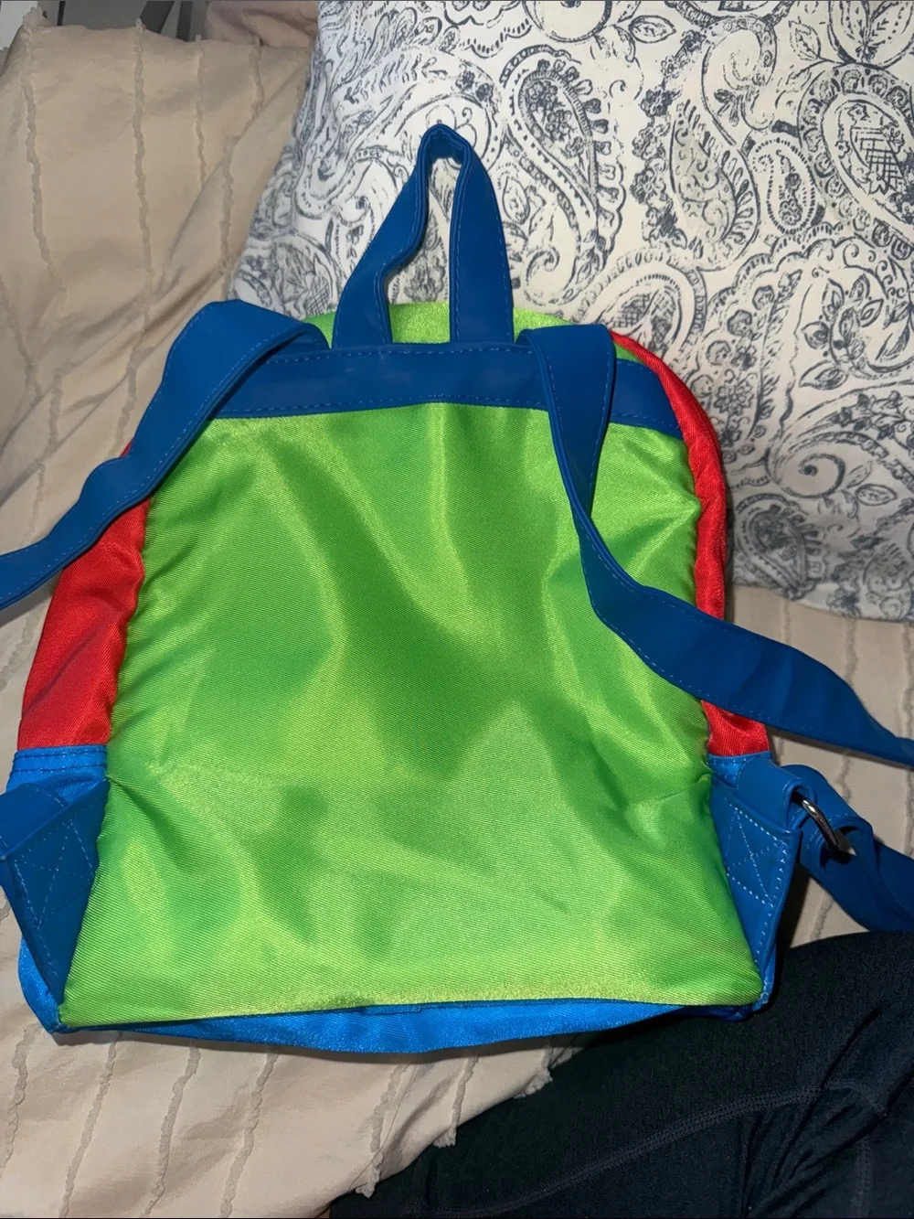 Disney Yellow, Green & Blue Kids Backpack with Mickey & Friends